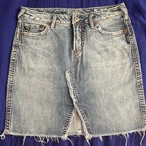 Silver Denim Skirt size 29